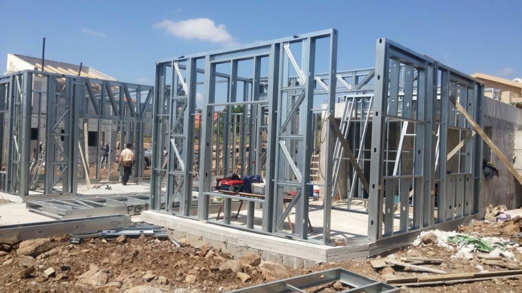 בנייה בפלדה. תמונת שלד