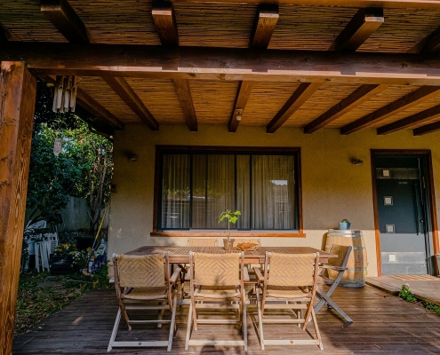 בית פדן - בניית מרפסת מעץ