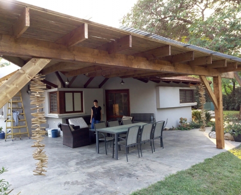 wooden pergula פרגולה מעץ לגינה